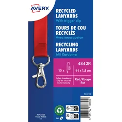 AVZ 4842R - Lanyard, 440x15 mm, rot, 10 Stück