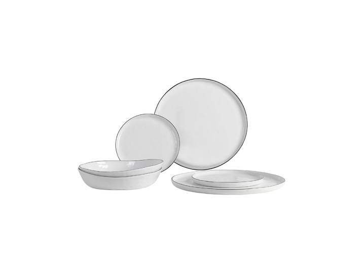 BROSTE COPENHAGEN - Set vaisselle Salt - Blanc - Porcelaine émaillée