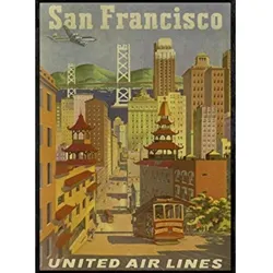 POSTER Amerika San Francisco City A3 Rahmenlos