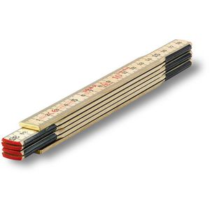 SOLA Zollstock 53011101, H 1/6, Holz, 1m, Gliedermaßstab, natur