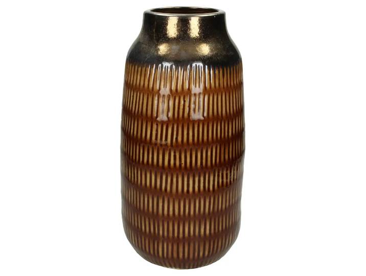Vase Keramik Braun H: 36 cm Kersten
