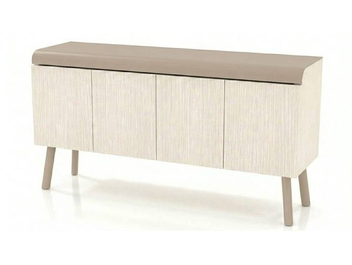 Xlmoebel Sideboard Modernes Sideboard Beige Holz Stauraum Arbeitszimmer Beige (1-tlg)