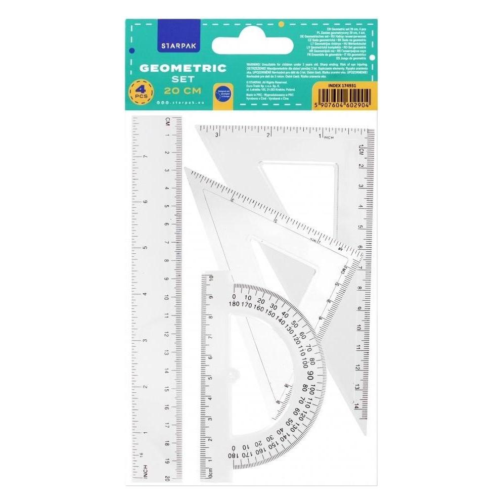 Starpak Geometrisches Set 4 Elemente 20cm (20 cm, Kunststoff) (41914036)
