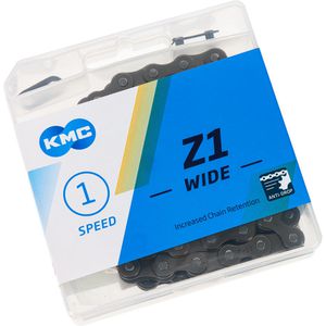 KMC Fahrradkette Z1 Wide, 112 Glieder, 1-fach, 1/2'' x 1/8'', für Nabenschaltung