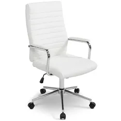 BOOOM Drehstuhl Valence Lederoptik Weiß