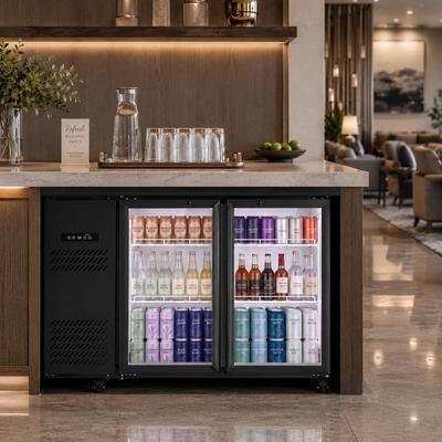 "Yeego 47.2""/ 70.9"" Commercial 2/ 3 Glass Door Back Bar Cooler Refrigerator with LED Lighting"