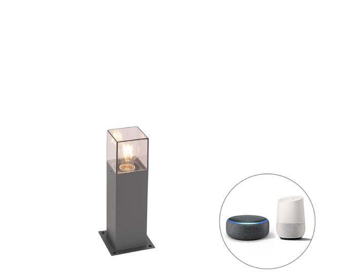 Lampadaire d'extérieur industriel intelligent anthracite 30 cm