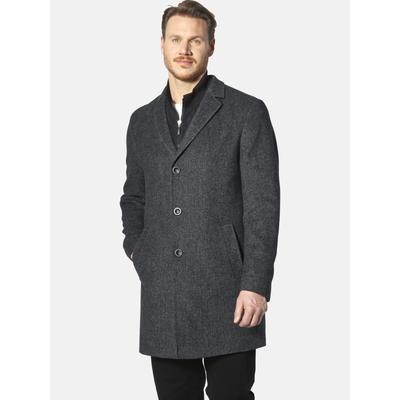 Winterjacke JAN VANDERSTORM "Mantel UNSKA", Herren, Gr. 60, grau, Obermaterial: 80% Polyester COOLMAX PES(Coolmax). 20% Wolle mw., Mäntel Winterjacke