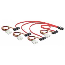 Delock Festplatten Anschlusskabel [1x Mini SAS-Stecker (SFF-8087) - 4x SAS-Buchse (SFF-8482), Molex 4pol Stecker] 1.00 m Mehrfarbig 83146
