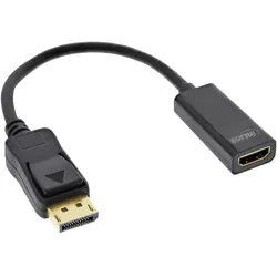 InLine DisplayPort — HDMI (Typ A) (DisplayPort), Video Adapter, Schwarz