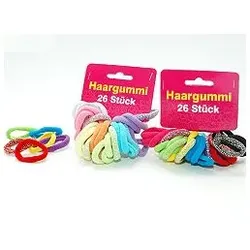 Haargummis Haarbänder Zopfgummis Haaraccessoires Elastisch Zufallsfarbe 26
