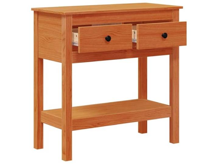 Heofavd Konsolentisch Massivholz Kiefer Wachsbraun 75x35x75 cm