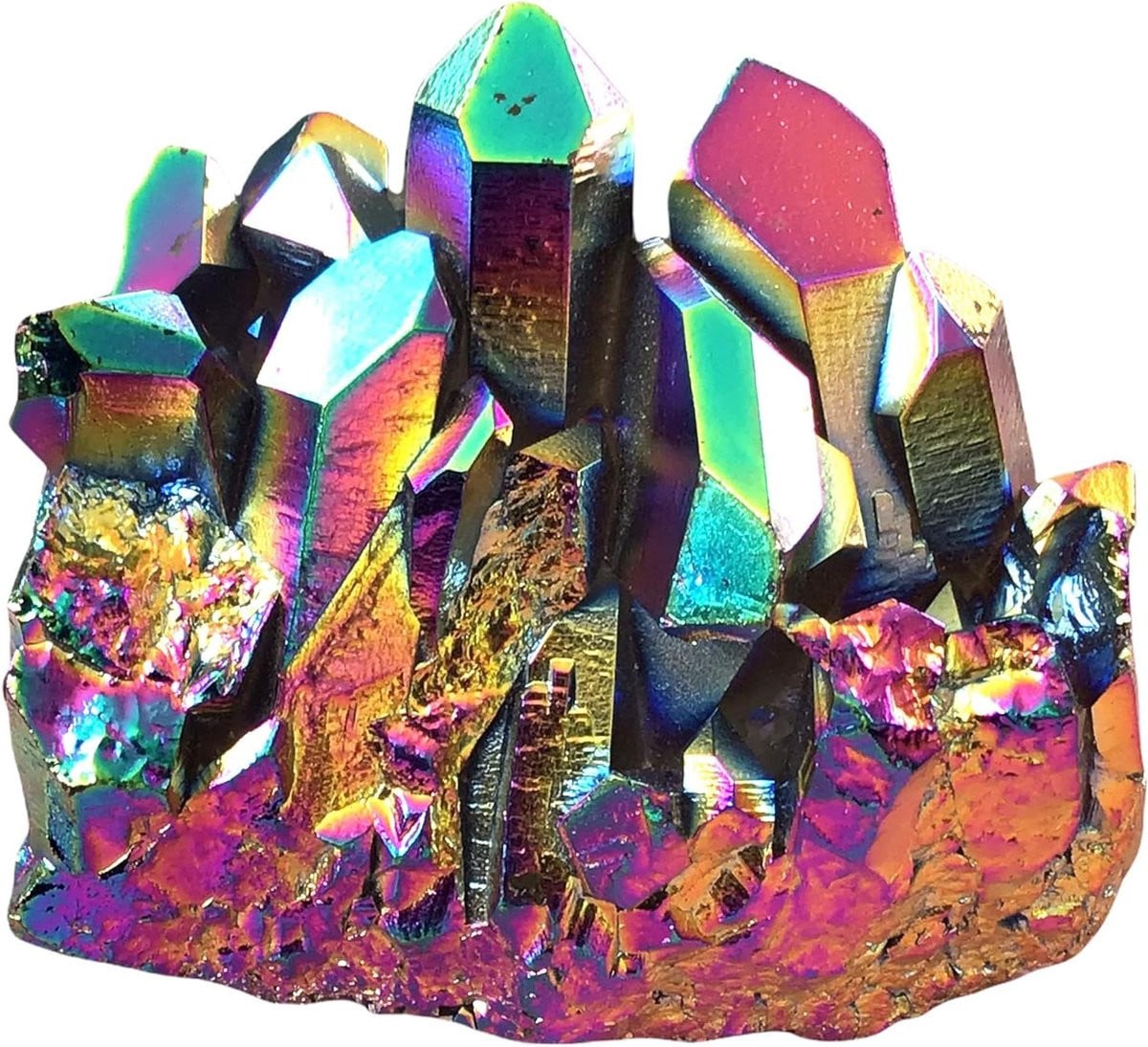 Aura Kristal Regenboog Kwarts Titanium Gecoat Multicolor 150 Gram