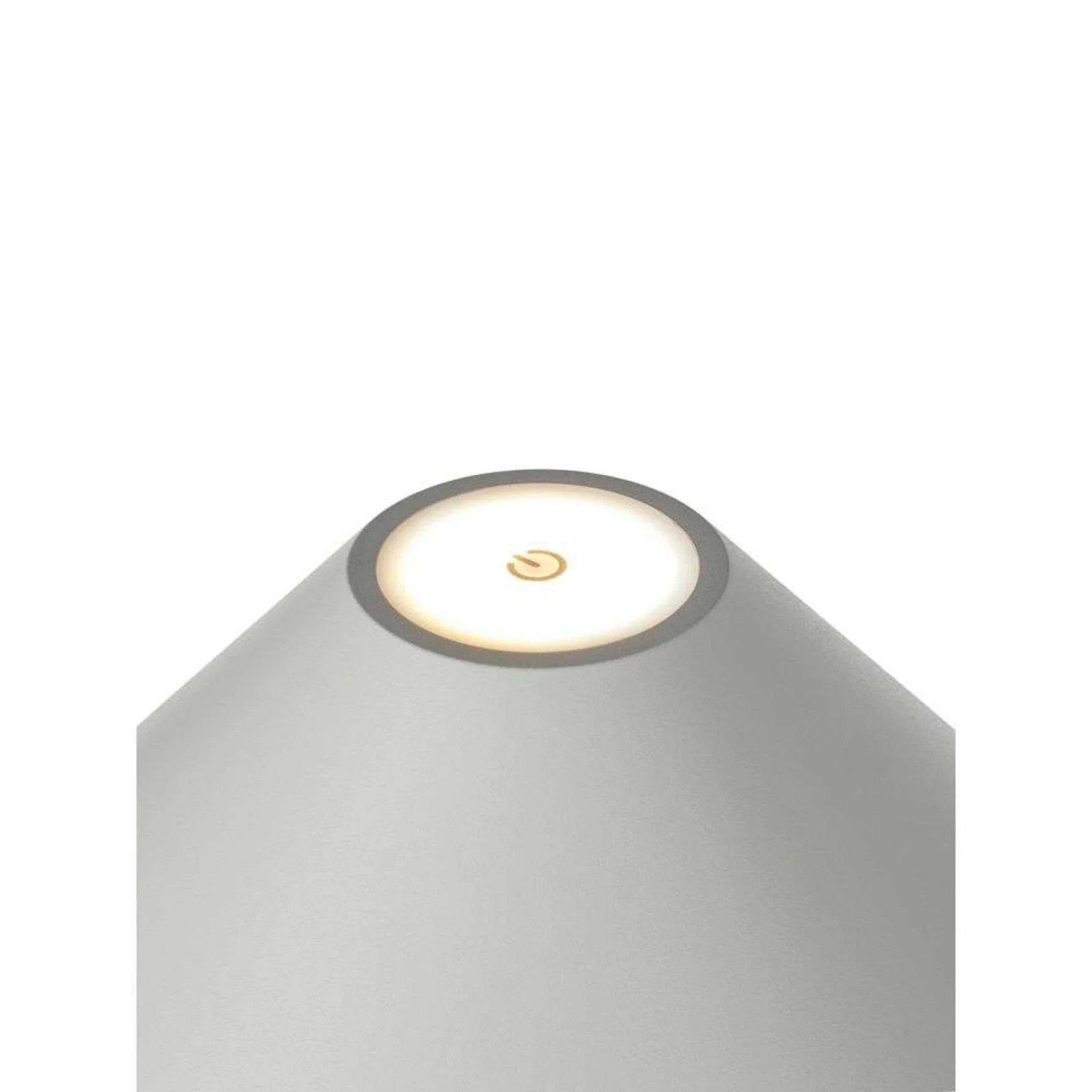 Hygge Portable Tafellamp Halo Design - Warm Grey - Rond - Metaal