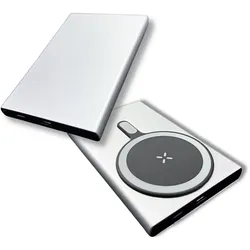 PHONIE Powerbank 15W kabelloses Laden, USB-C, schlank, recyceltes Aluminium, 5000 mAh