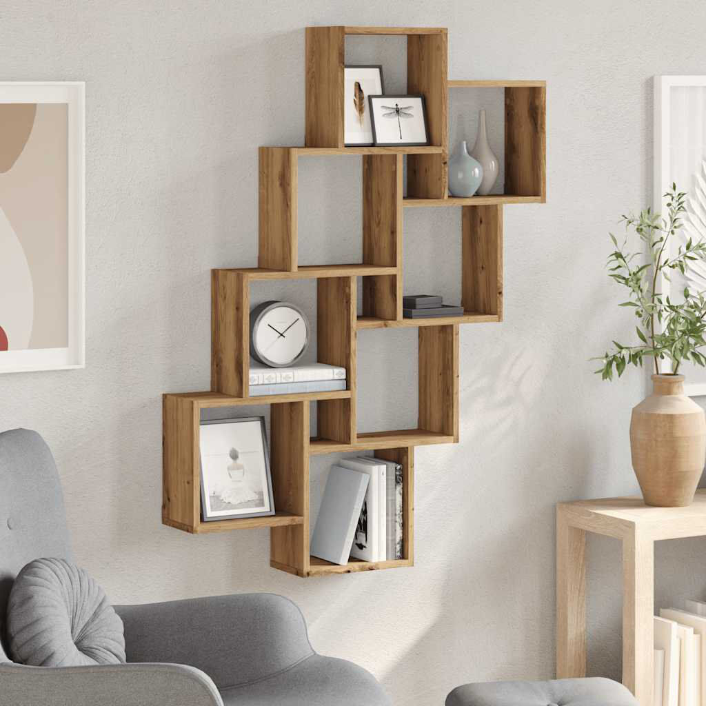17 Stories Gladi 8 Piece Artisan Oak 119cm H X 90cm W X 15cm D