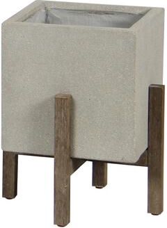 "Habra 18"" Square Standing Pot, Natural Stone"