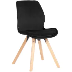 CLP Stuhl Luna Samt - Farbe: schwarz, Material: Samt