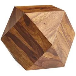 FineBuy Couchtisch 57 x 42,5 x 57 cm Massivholz Sofatisch Wohnzimmertisch Tisch
