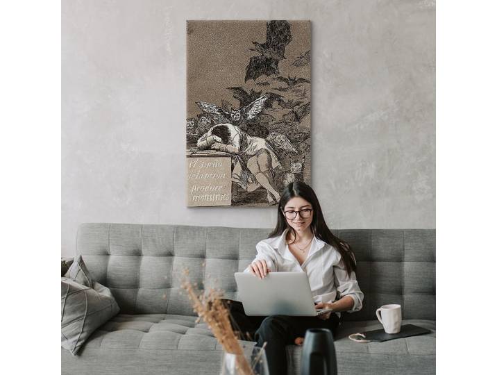 Toile Le sommeil de la raison Feutre Beige/Beige 80 x 120cm