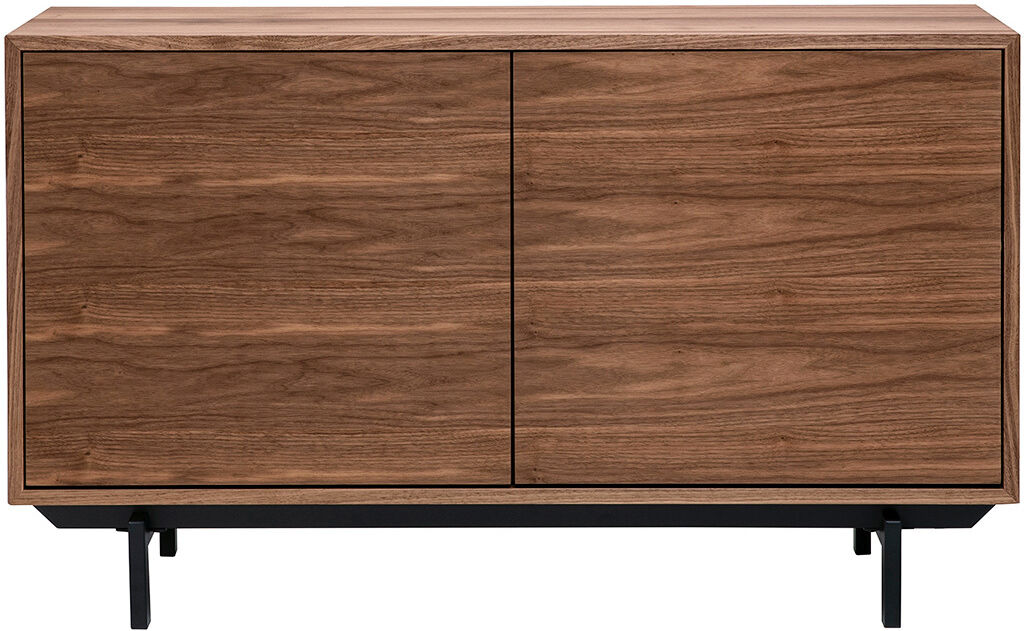 Miliboo Vintage Buffet aus dunklem Nussbaumholz, 2 Türen, L120 cm MANNY