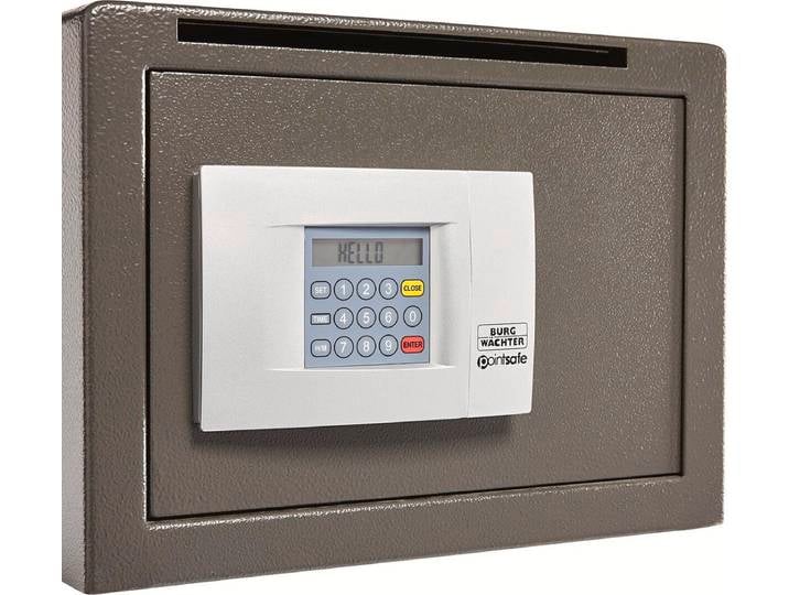 BURG-WÄCHTER Coffre-fort de meubles Point-Safe P2 E EWS avec serrure électronique à combinaison et fentes d'introduction\, y compris étagère\, porte à double paroi
