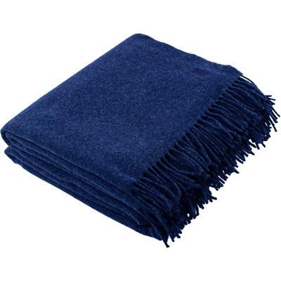 Wohndecke ZOEPPRITZ1828 "Since 1828 Lambswool", blau (navy), B:140cm L:190cm, Wolle, Wohndecken, Wohndecke, klassisch unifarbenes Plaid aus Schurwolle