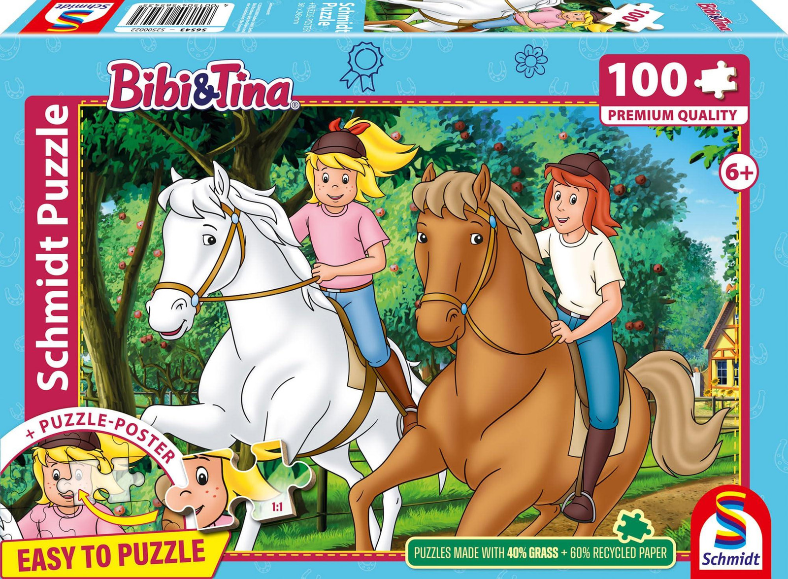 Schmidt Spiele Bibi & Tina Zomerse fietstocht Kinderpuzzel 100 stukjes