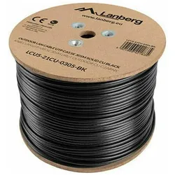 Lanberg LCU5-21CU-0305-BK Netzwerkkabel 305 m Cat5e U/UTP (UTP) Schwarz (U/UTP, CAT5e, 305 m), Netzwerkkabel