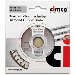 Cimco, Schleifmittel, Diamant-Trennscheibe Putz Estrich Durchmesser 150