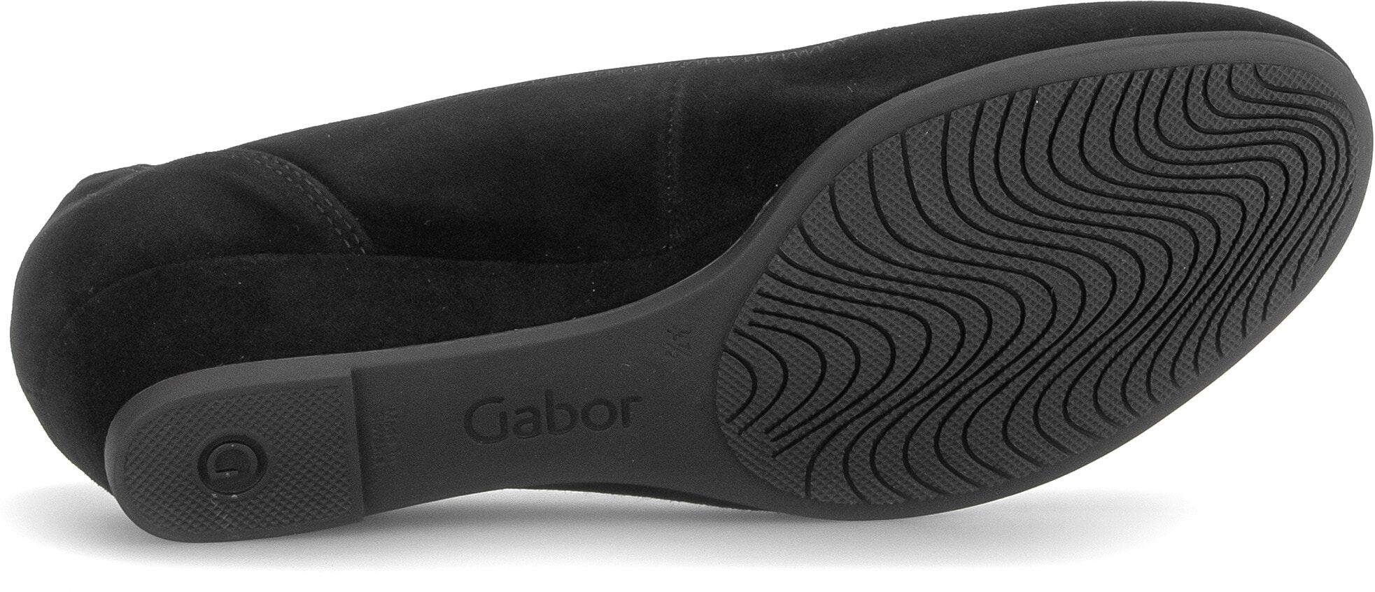 Pumps GABOR, Damen, Gr. 35, Textil, schwarz, Ziegenveloursleder, Schuhe Pumps, Keilabsatz, Businesschuh, komfortabler Elastikeinfass, Weite G (weit)