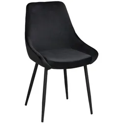 2er-Set DAHEIM Stuhl Sierra Stoff Schwarz