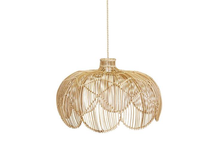 PR Home Hängeleuchte Belle, Beigebraun, Naturmaterialien, Blume, 35 cm, Lampen & Leuchten, Innenbeleuchtung, Hängeleuchten, Pendelleuchten