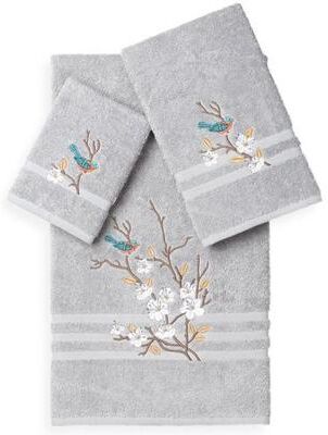 Linum Home Textiles Llc Spring Time Bath Towel Set Bath Hand Wash, Bath Hand Wash, Light Gray