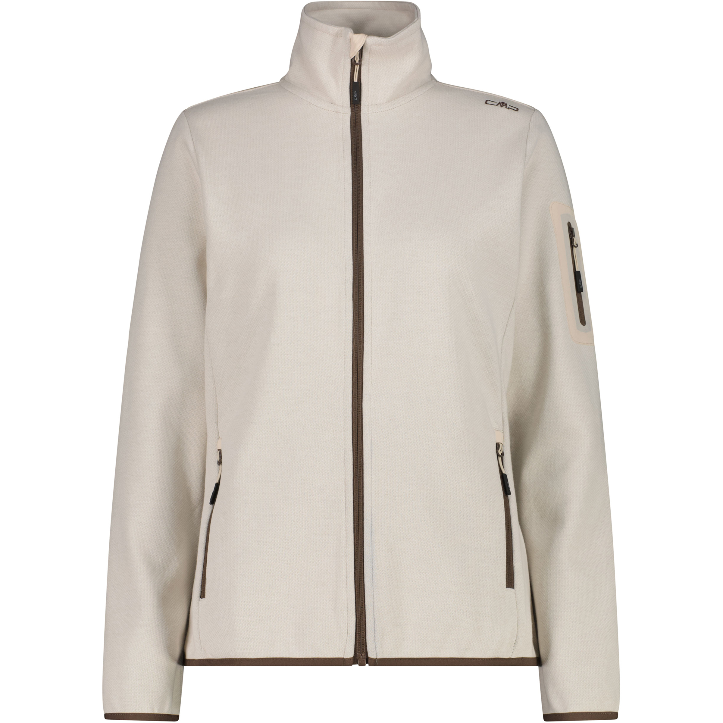 CMP Damen Fleecejacke beige Größe M Camping Atmungsaktiv