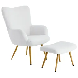 Ti ́me Sessel mit Hocker RICARDA - B/H/T ca. 68.00x100.00x78.00