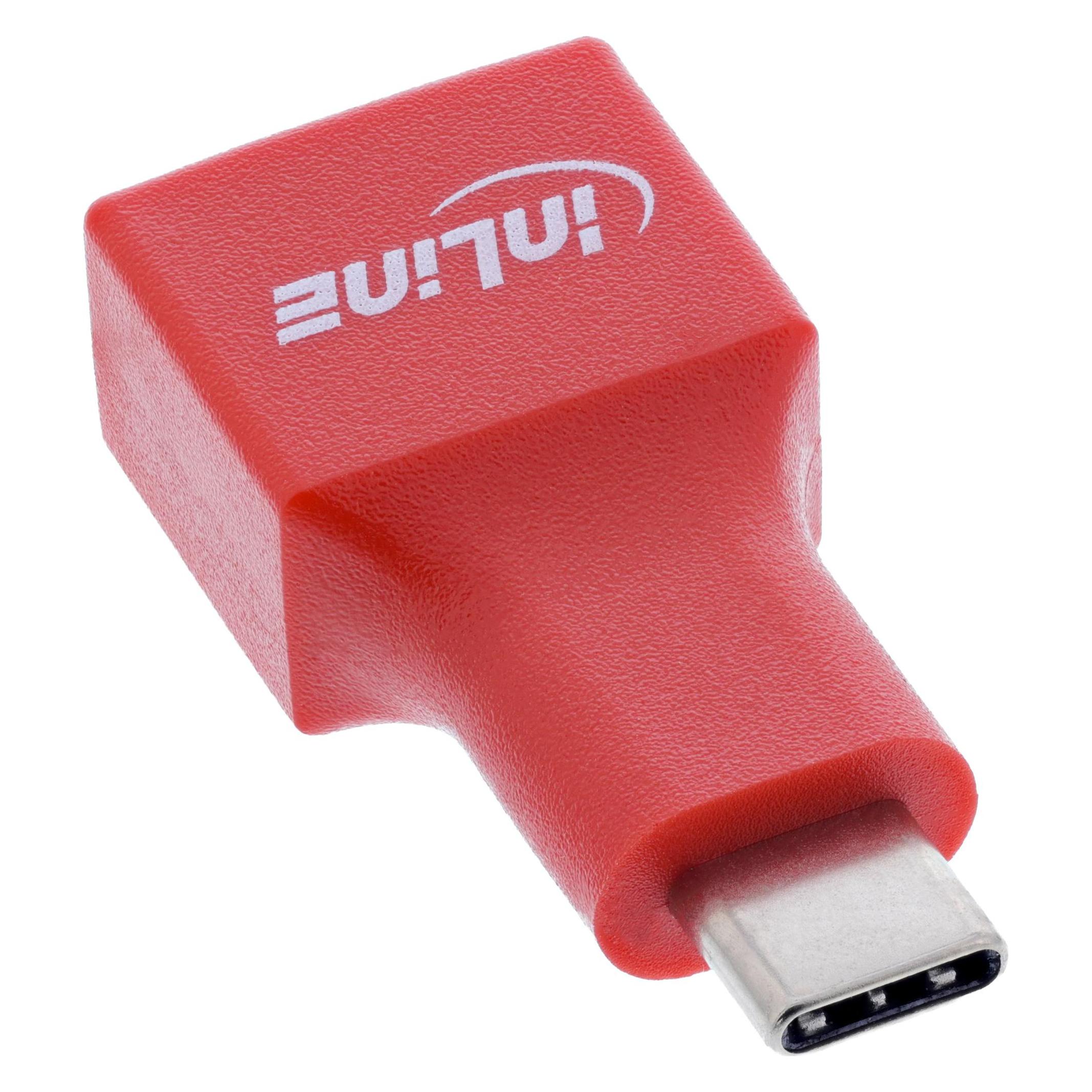 InLine USB-Datenblocker, Adapter USB-C Stecker an USB-A Buchse, 5 V, 1,5 A (USB-A, USB-C) (31651)