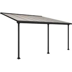 Palram - Canopia Aluminium Terrassenüberdachung Feria | Anthrazit | 387x425x305 cm - Anthrazit