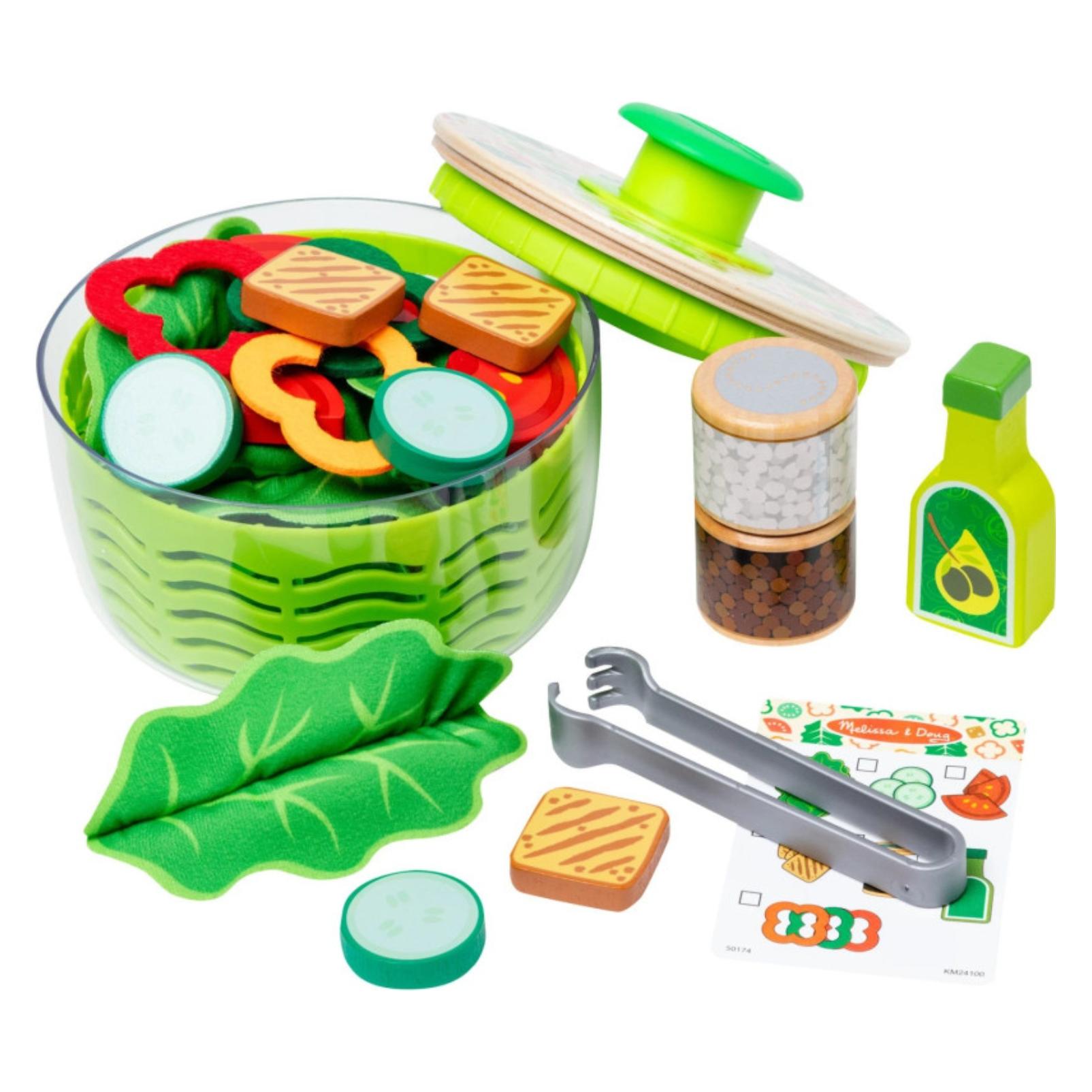 Melissa & Doug Salatschleuder-Spielset, Spielzeugessen für Jungen und Mädchen ab 3 Jahren (6075169)