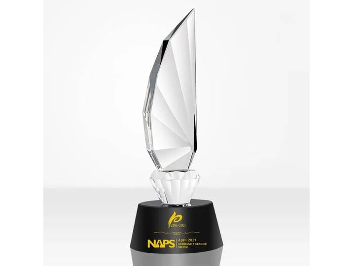Trophée en cristal personnalisé pour la décoration de la maison, impression de documents comme prix, récompenses de films sportifs, excellent personnel, réunion annuelle, 1 pièce