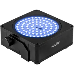 Eurolite AKKU IP Flat Light SMD sw, Flacher IP65-Scheinwerfer mit 81 x RGBW-SMD-LED, QuickDMX-Transceiver und IR-Fernbedienung