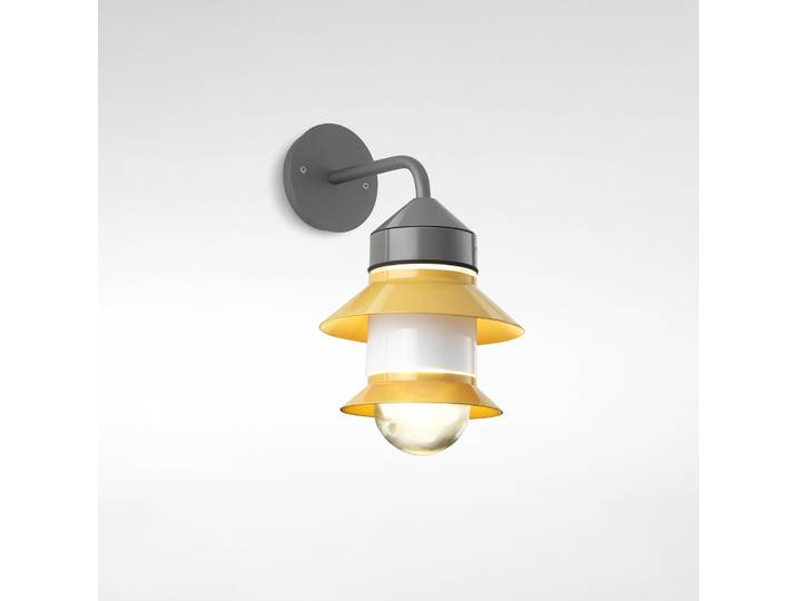 Santorini Außenwandleuchte, IP65, senf - MARSET - Design - Glas - Einflammig