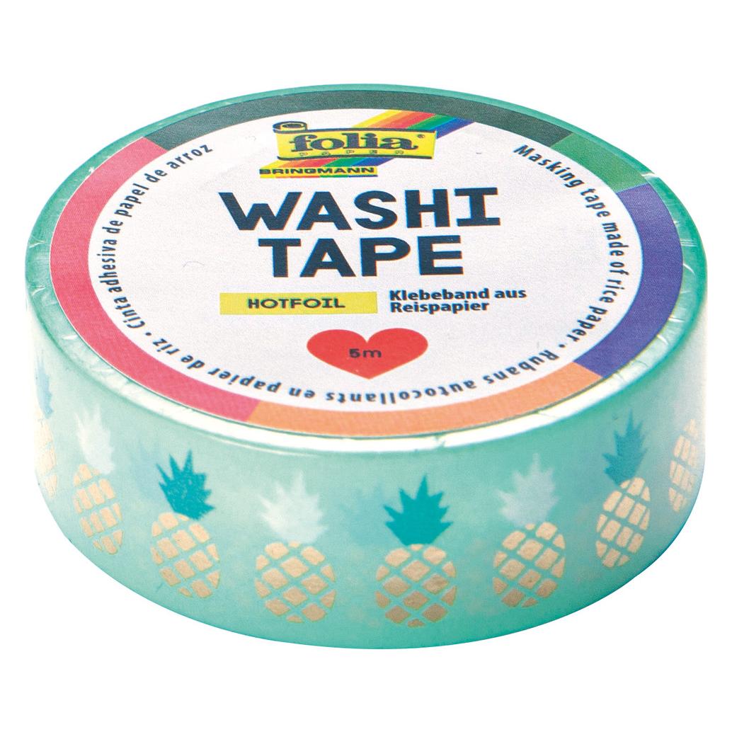 Magni Washi Tape 5 m x 15 mm gold Ananas (32821987)