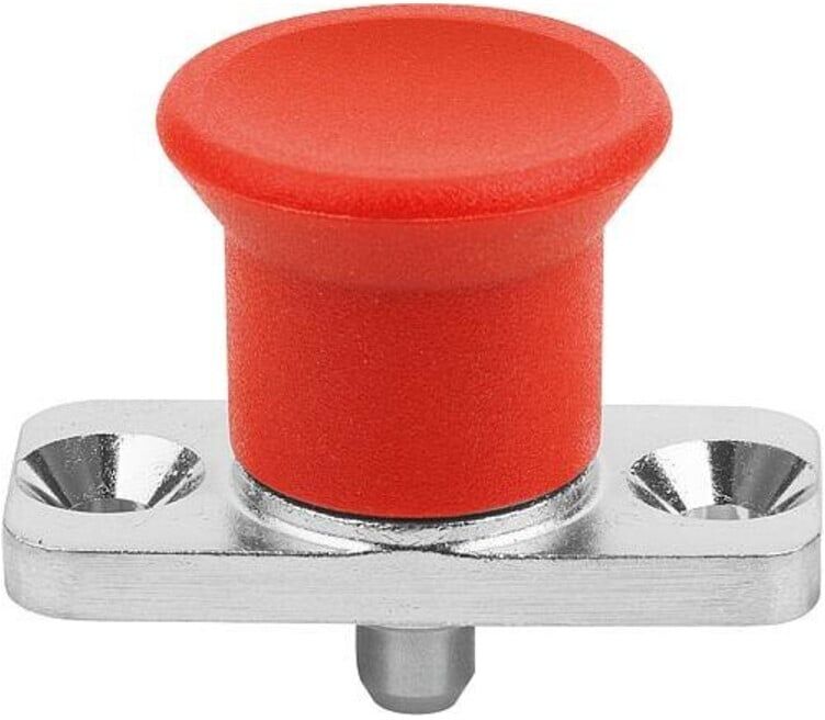 KIPP Arretierbolzen Mini mit Anschraubflansch D=6 S=6 L4=6 A=30 Form A O (K2001.11060684)