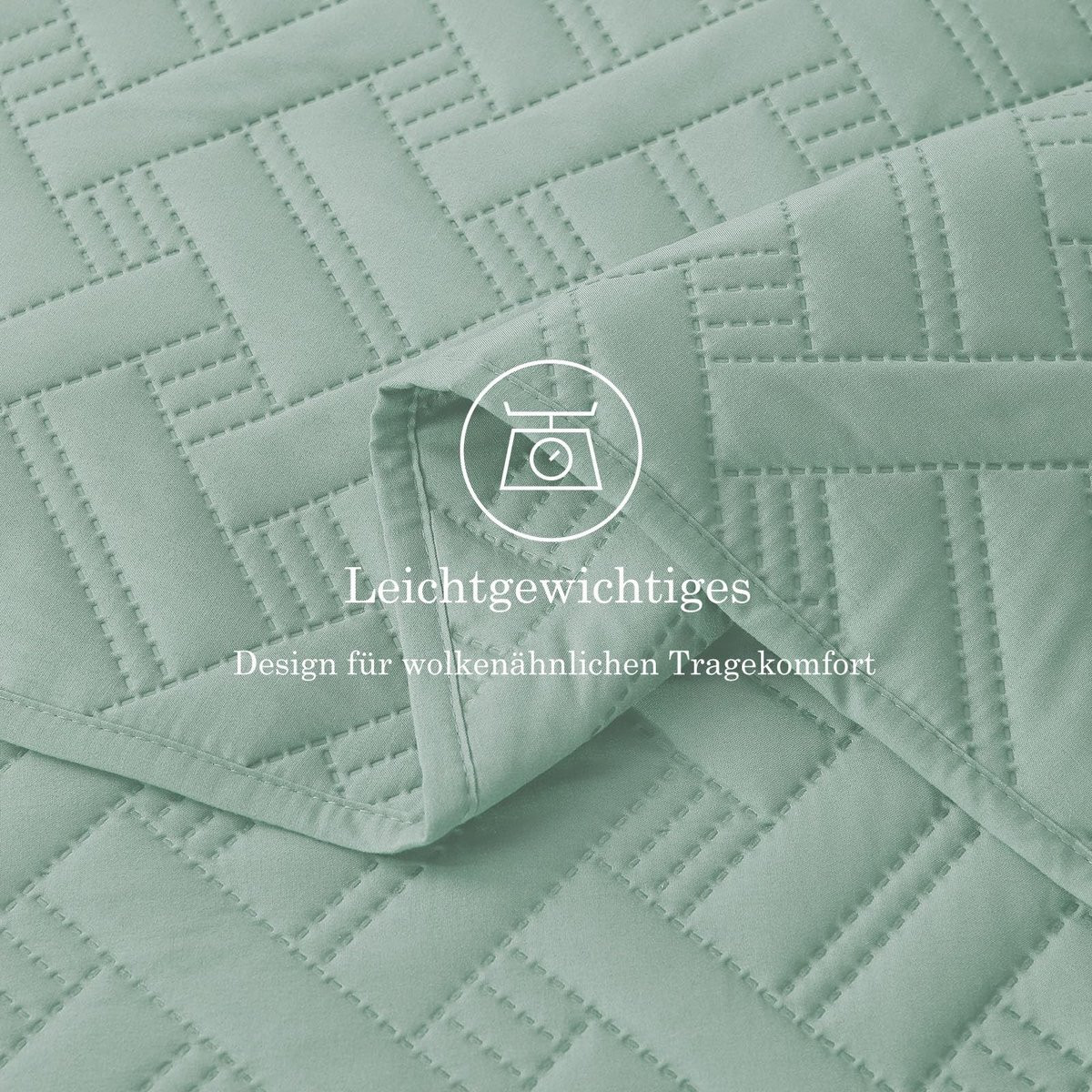Solidchoice Feel Elegant Bedspread Mint Groen - 200 x 220 cm, Multifunctionele Deken voor Bed en Bank