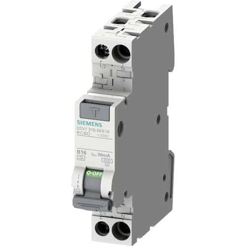 Siemens FI/LS-schakelaar compact Type F 30mA C16 1P+N 6kA 5SV1316-4KK16
