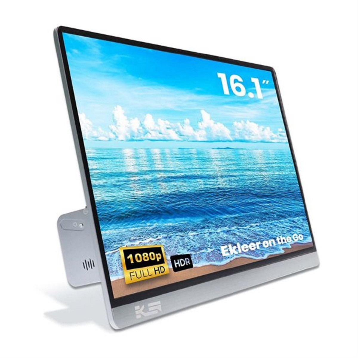 Ekleer 16-inch draagbaar LCD-scherm met USB Type-C en reistas