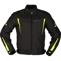 Modeka Aenergy, Textiljacke - Schwarz/Neon-Gelb - 4XL