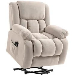 AUFSTEHSESSEL Samt Beige