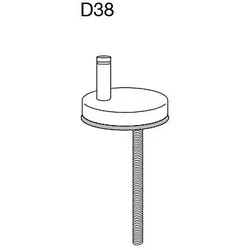 Pressalit Universal-Flex-Scharnier D38999 Edelstahl, für WC-Sitz Pressalit 3, Montage von oben